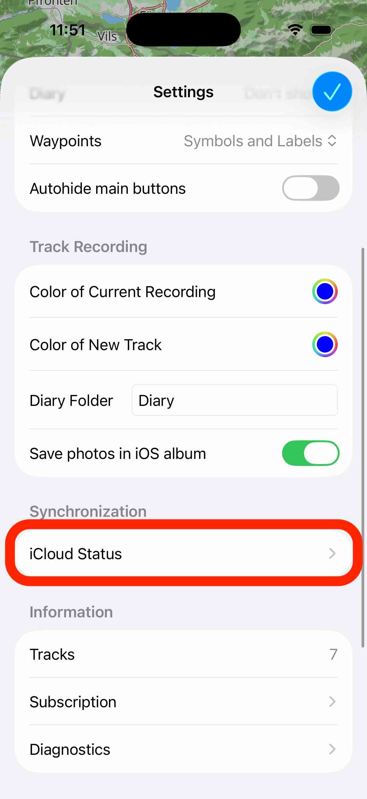 iCloud open status