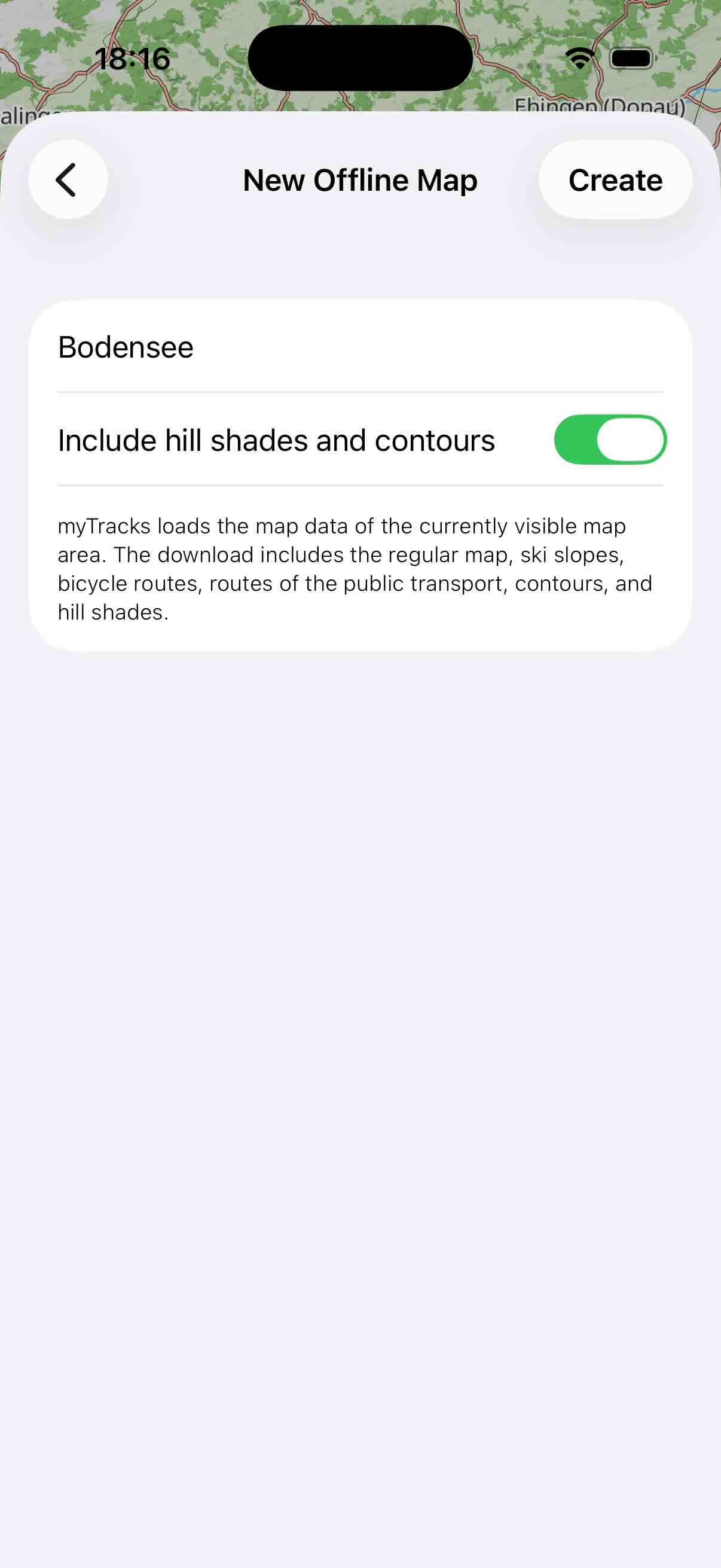 OSM offline new map settings