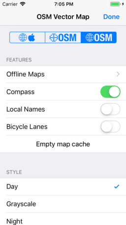 OSM Vector settings