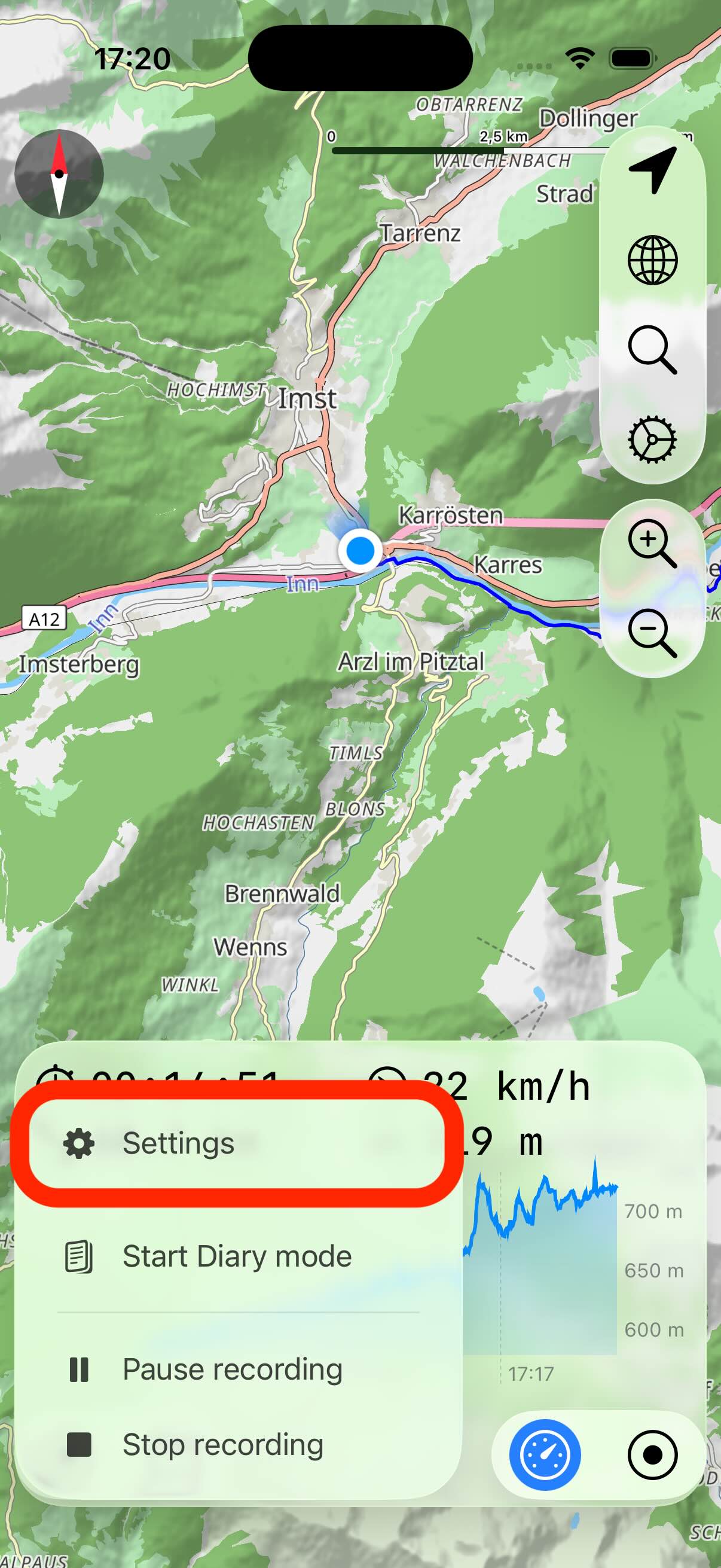 Recording settings 1