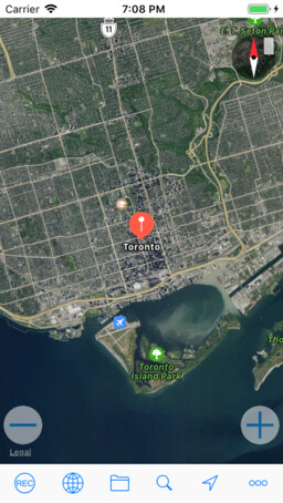 Search result on map