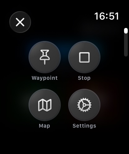 Apple Watch context menu