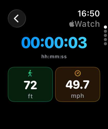 Apple Watch recording screen