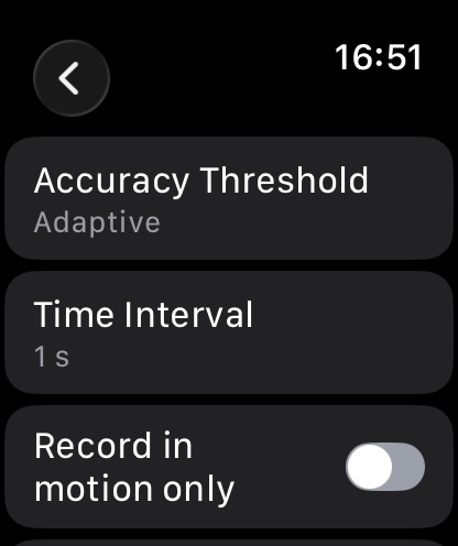 Apple Watch settings