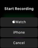 Apple Watch recording choice