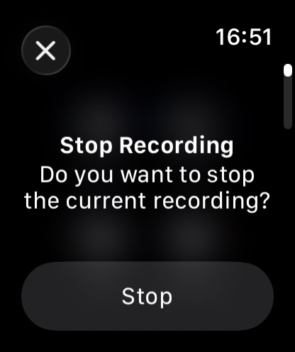 Apple Watch stop recording