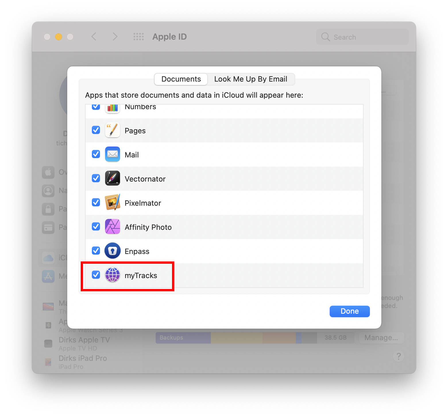 iCloud Drive Options